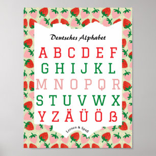 Deutsches Alphabet lernen & Spaß Poster