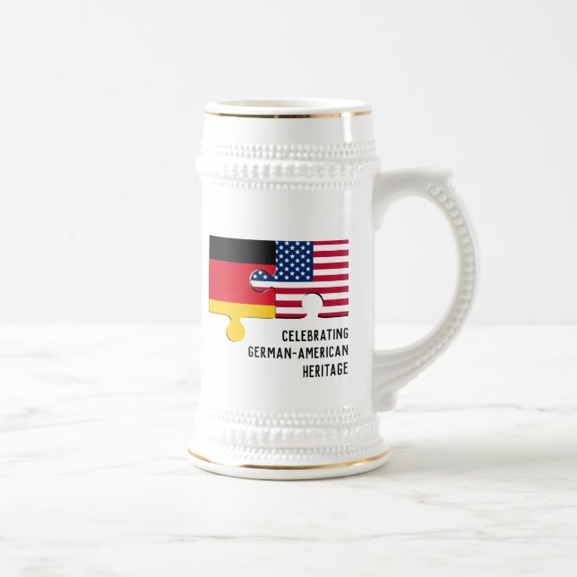 DEUTSCHES AMERIKANISCHES Erbe | Monogramm Bierglas (Rechts)