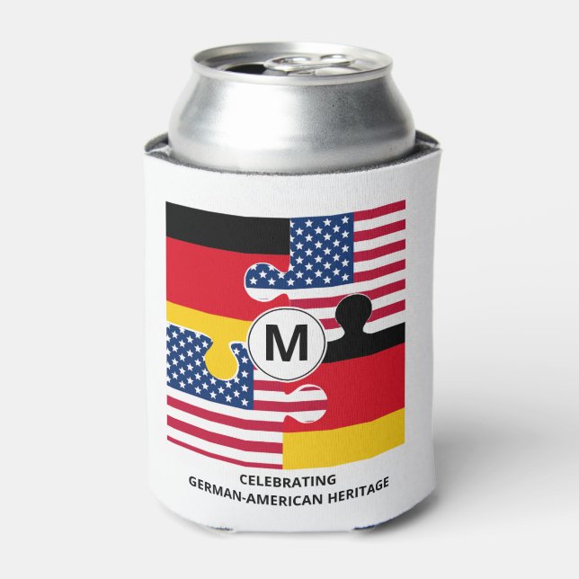 DEUTSCHES AMERIKANISCHES Monogramm Dosenkühler (Kanne Vorderseite)