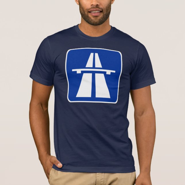 Deutsches Autobahn-Verkehrsschild T-Shirt (Vorderseite)