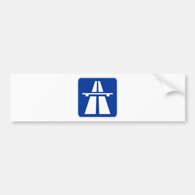 Deutsches Autobahn-Zeichen Autoaufkleber (Vorne)