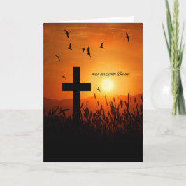 DEUTSCHES Beileid Condoleances Sunset Cross Karte