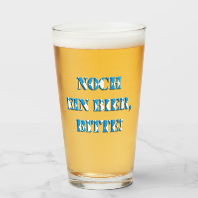 Deutsches Bier Festival Funny Beer Zitat Oktoberfe Glas (Vorne (Gefüllt))