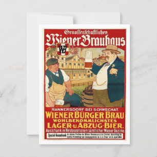 Deutsches Bier-Haus Vintag Inspiriert Postkarte