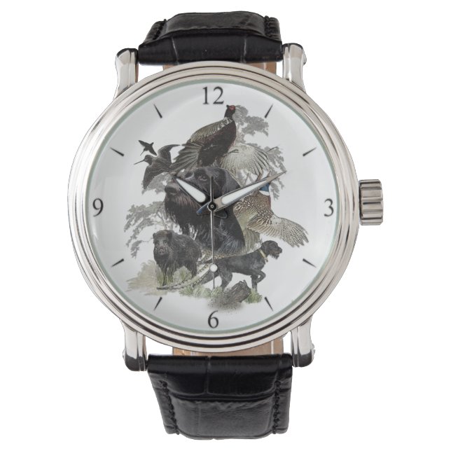 Deutsches Drahthaar Pointer Armbanduhr (Vorderseite)