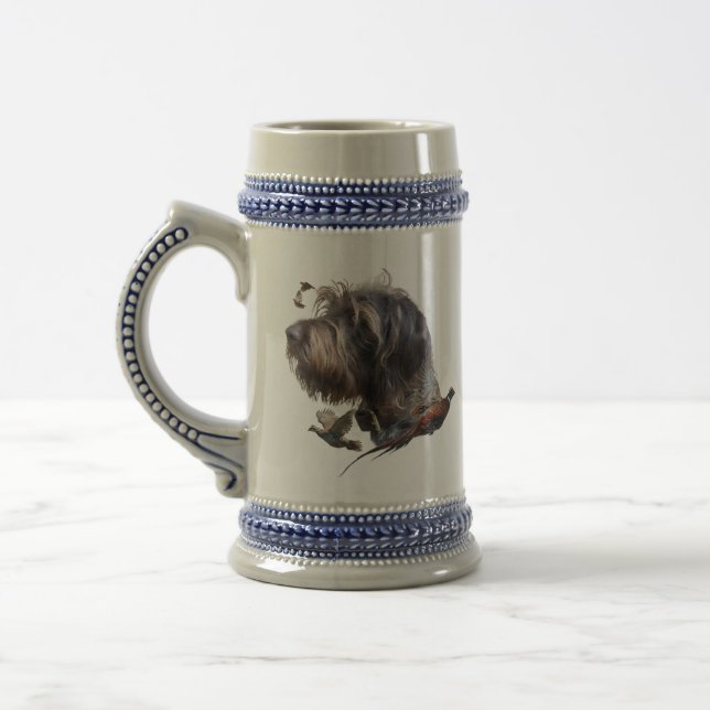 Deutsches Drahthaar Pointer Bierglas (Links)