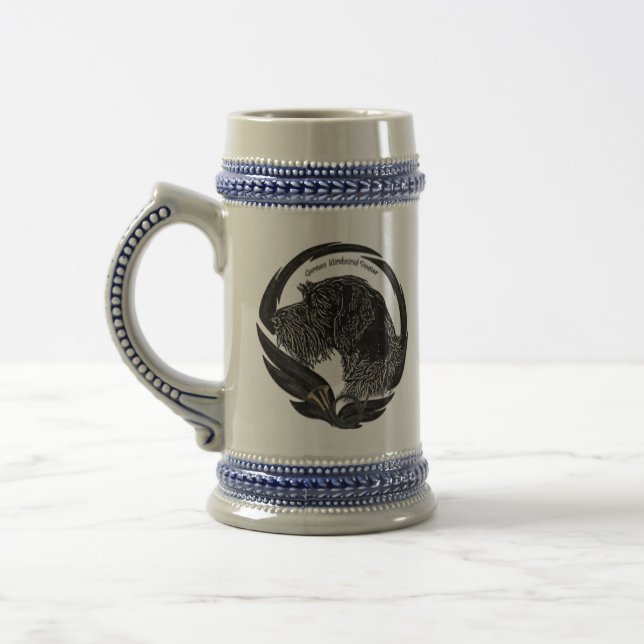Deutsches Drahthaar Pointer Bierglas (Links)