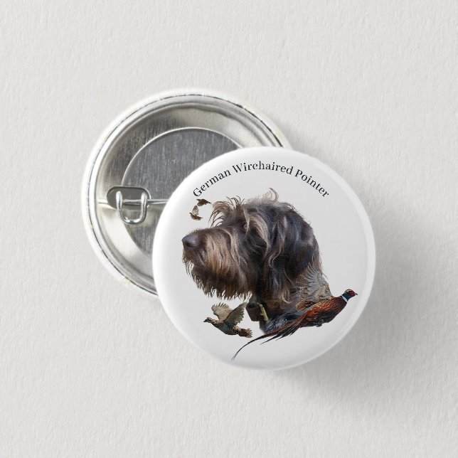 Deutsches Drahthaar Pointer Button (Vorne & Hinten)