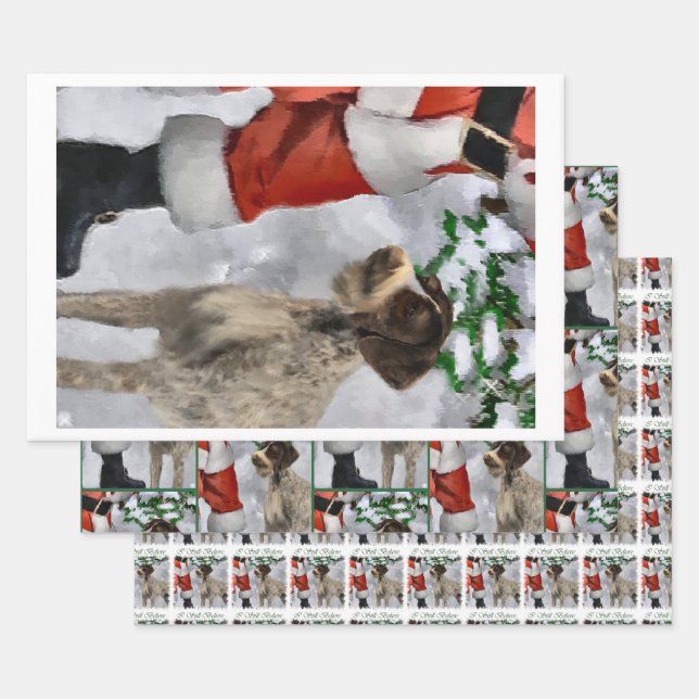Deutsches Drahthaar Pointer Christmas Geschenkpapier Set (Set)