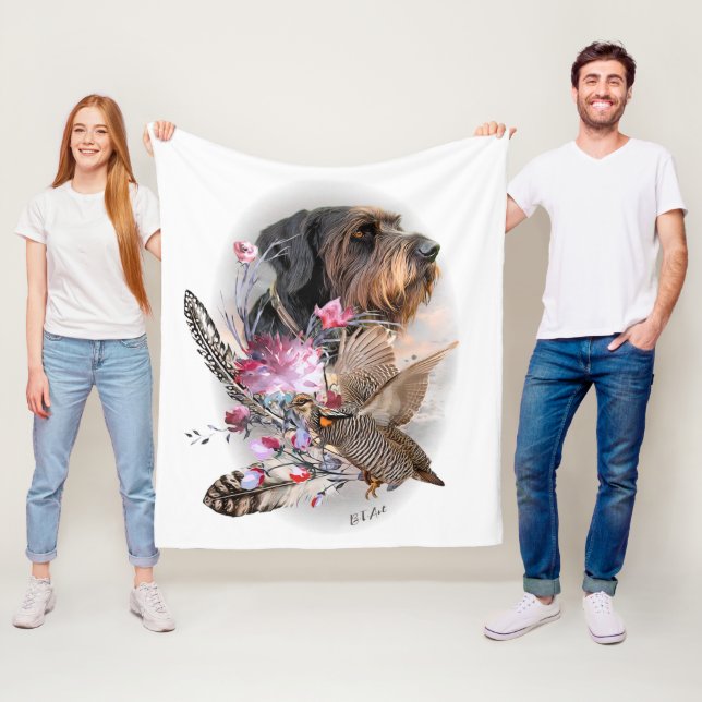 Deutsches Drahthaar Pointer Fleecedecke (Beispiel)