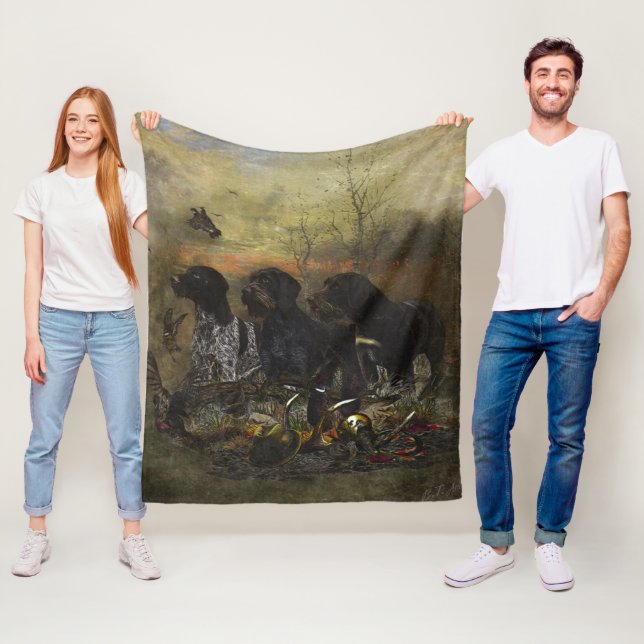 Deutsches Drahthaar Pointer Fleecedecke (Beispiel)