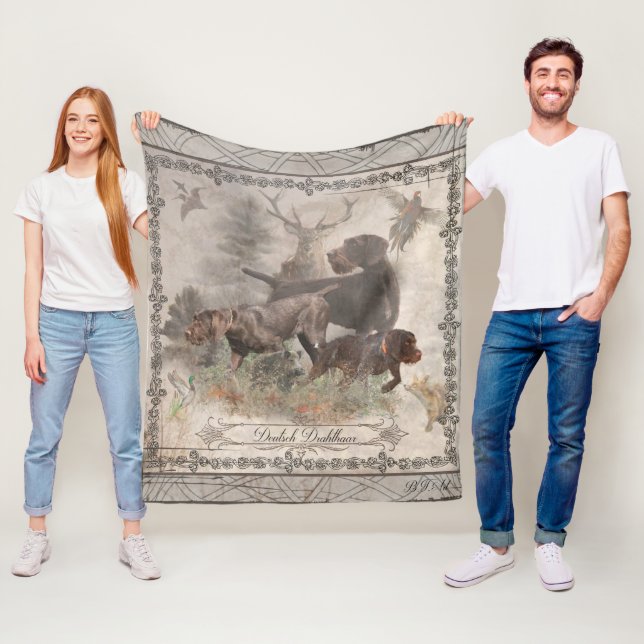 Deutsches Drahthaar Pointer Fleecedecke (Beispiel)