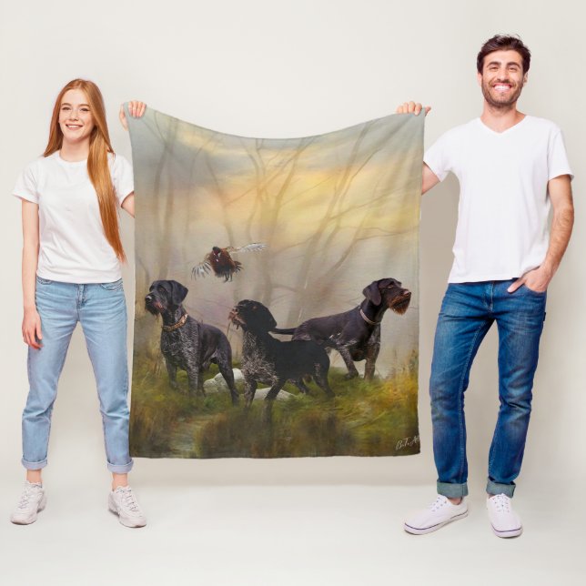 Deutsches Drahthaar Pointer Fleecedecke (Beispiel)
