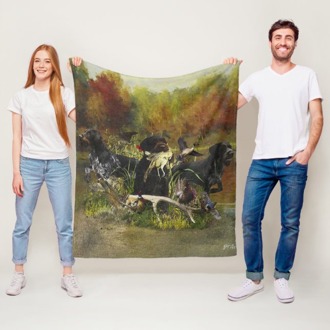 Deutsches Drahthaar Pointer Fleecedecke (Beispiel)