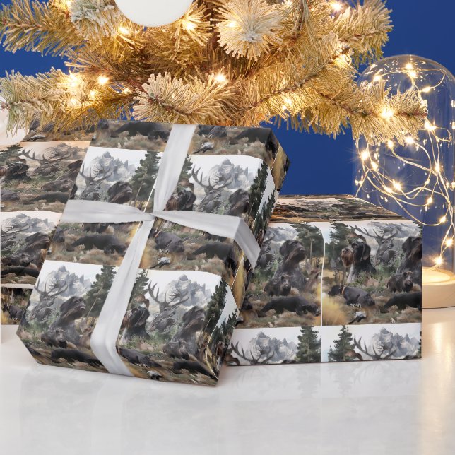 Deutsches Drahthaar Pointer Geschenkpapier (Feiertage)