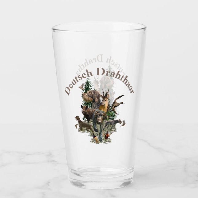 Deutsches Drahthaar Pointer Glas (Vorderseite)
