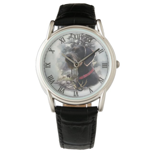 Deutsches Drahthaar Pointer, GWP Armbanduhr (Vorderseite)