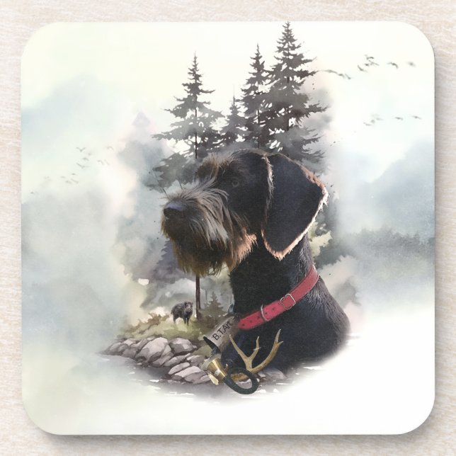 Deutsches Drahthaar Pointer, GWP Getränkeuntersetzer (Vorderseite)