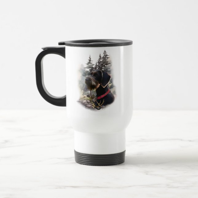 Deutsches Drahthaar Pointer, GWP Reisebecher (Links)