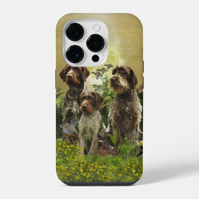 Deutsches Drahthaar Pointer iPhone 14 Pro Hülle (Rückseite)