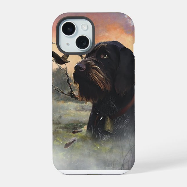 Deutsches Drahthaar Pointer iPhone 15 Hülle (Rückseite)