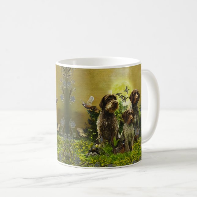 Deutsches Drahthaar Pointer Kaffeetasse (VorderseiteRechts)