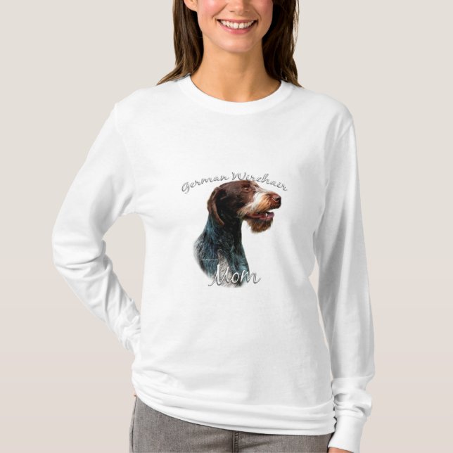 Deutsches Drahthaar Pointer Mama 2 T-Shirt (Vorderseite)