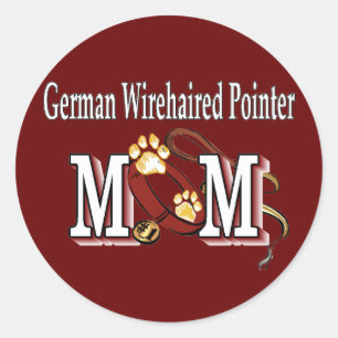 Deutsches Drahthaar Pointer Mama Geschenke Runder Aufkleber