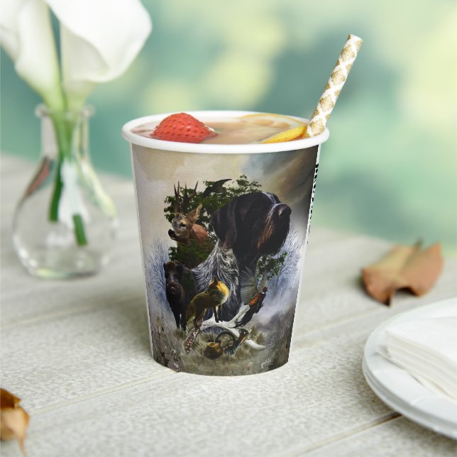 Deutsches Drahthaar Pointer Pappbecher (In Situ)