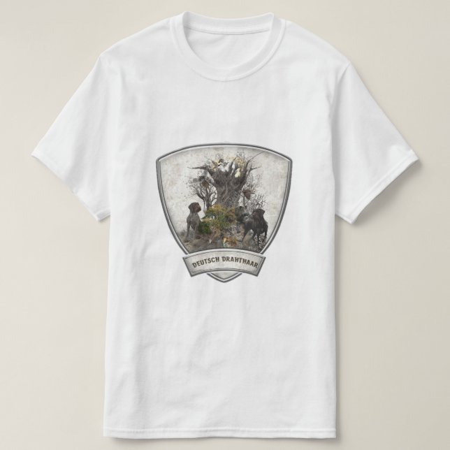 Deutsches Drahthaar Pointer T - Shirt (Design vorne)