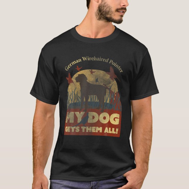 Deutsches Drahthaar Pointer T-Shirt (Vorderseite)