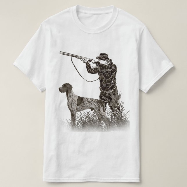 Deutsches Drahthaar Pointer T - Shirt (Design vorne)