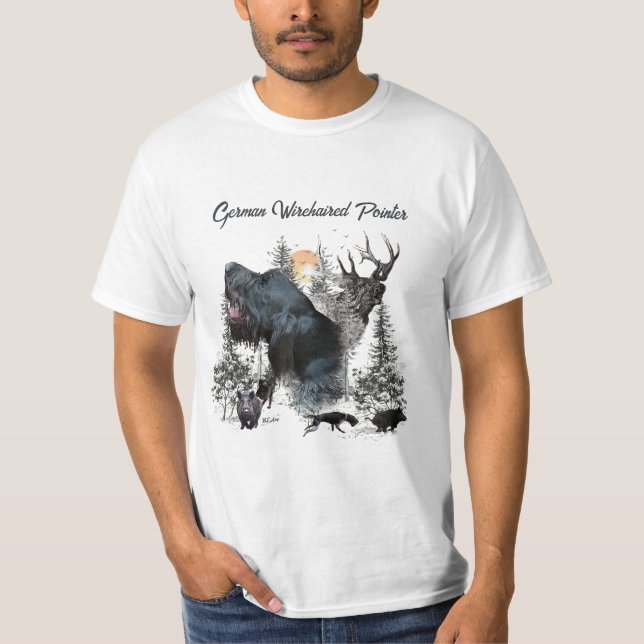 Deutsches Drahthaar Pointer T-Shirt (Vorderseite)