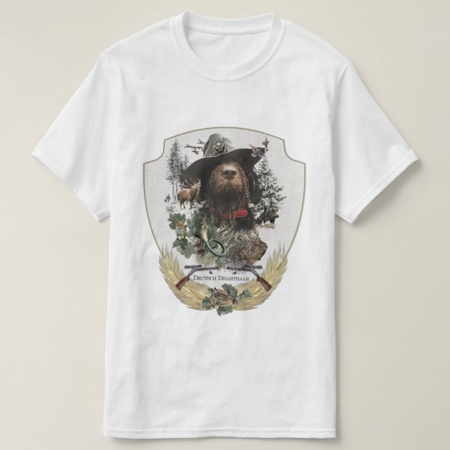 Deutsches Drahthaar Pointer T - Shirt (Design vorne)