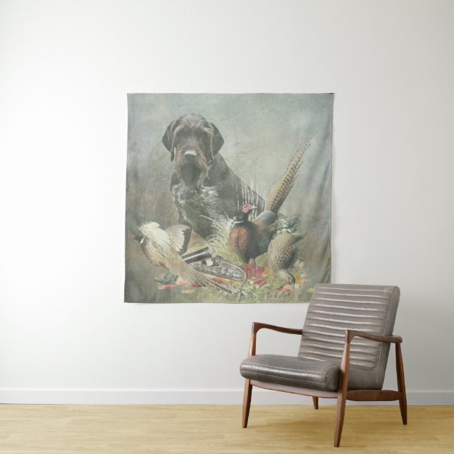 Deutsches Drahthaar Pointer Wandteppich (Beispiel)
