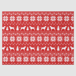 Deutsches Drahthaar-Zeiger-Silhouette-Weihnachten Seidenpapier