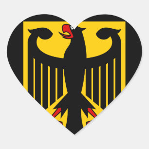 deutsches Emblem Herz-Aufkleber