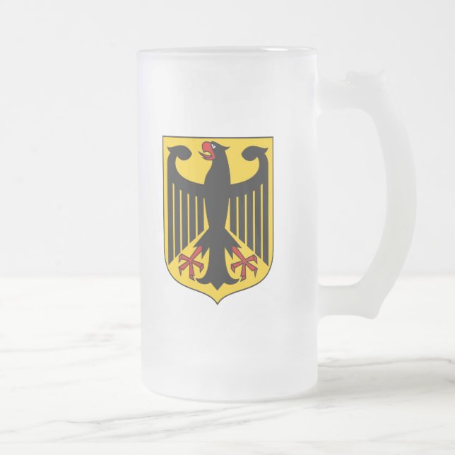 deutsches Emblem Mattglas Bierglas (Rechts)