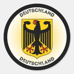 Deutsches Erbe-Emblem Runder Aufkleber