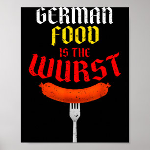 Deutsches Essen ist das wurst lustiges einfaches K Poster