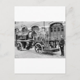Deutsches Feuerwehrauto, frühe 1900er Jahre Postkarte
