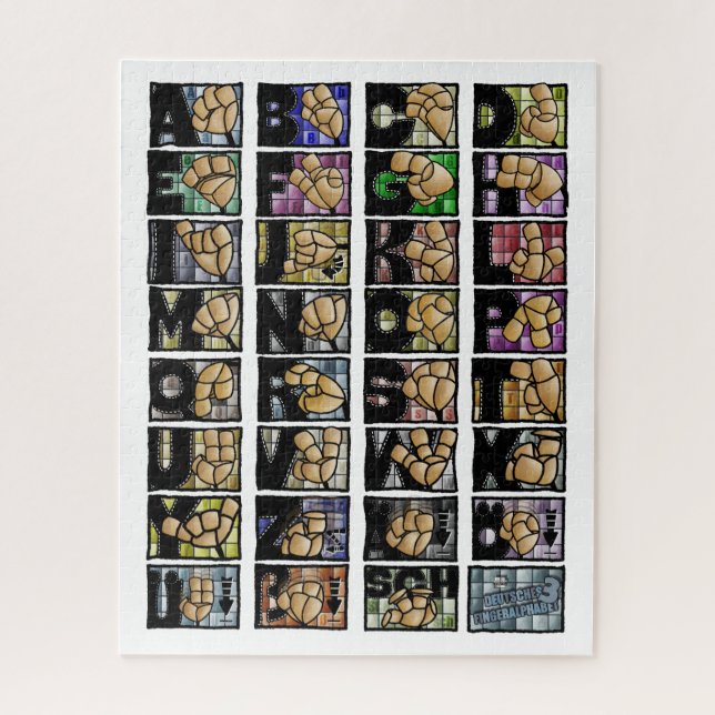 Deutsches Fingeralphabet 3 (2025) (Vertikal)