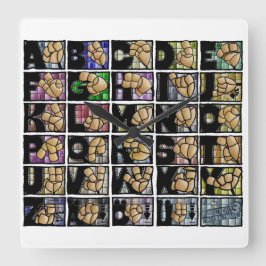 Deutsches Fingeralphabet 3 (2025) Quadratische Wanduhr