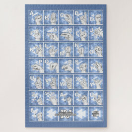 Deutsches Fingeralphabet 4 - blau /