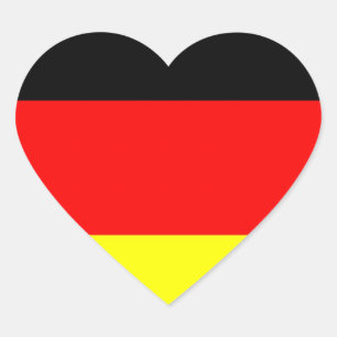Deutsches Flaggen-Herz Herz-Aufkleber