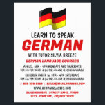Deutsches Flaggendesign, deutschsprachige Kursanze Flyer<br><div class="desc">Deutsches Flaggendesign,  Flyer für die Werbung in deutschsprachigen Kursen durch den Visitenkarten-Store.</div>