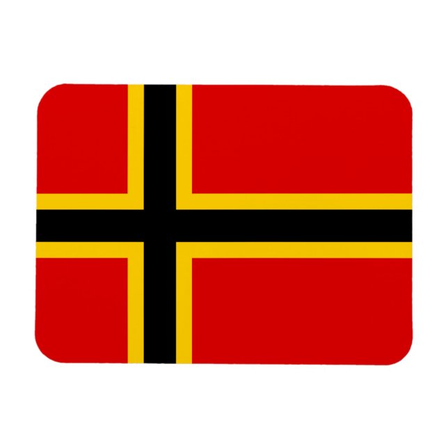 Deutsches Flaggenmagnet - Nordisches Kreuz Magnet (Horizontal)