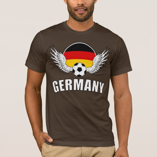 Deutsches Fußball-Wappen (dunkel) T-Shirt (Vorderseite)