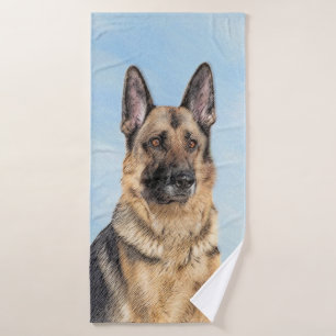 Deutsches Hirtengemälde - Niedliche Original Hund Badhandtuch Set