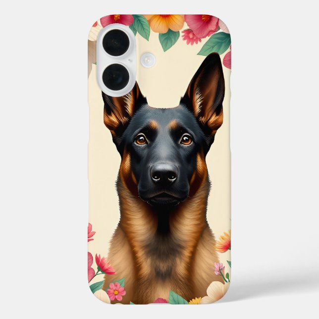 Deutsches Hirtenportrait iPhone 16 Hülle (Rückseite)